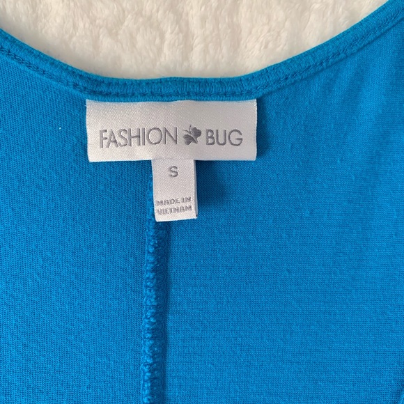 Fashion Bug size small shark bite blue tunic - Picture 3 of 5
